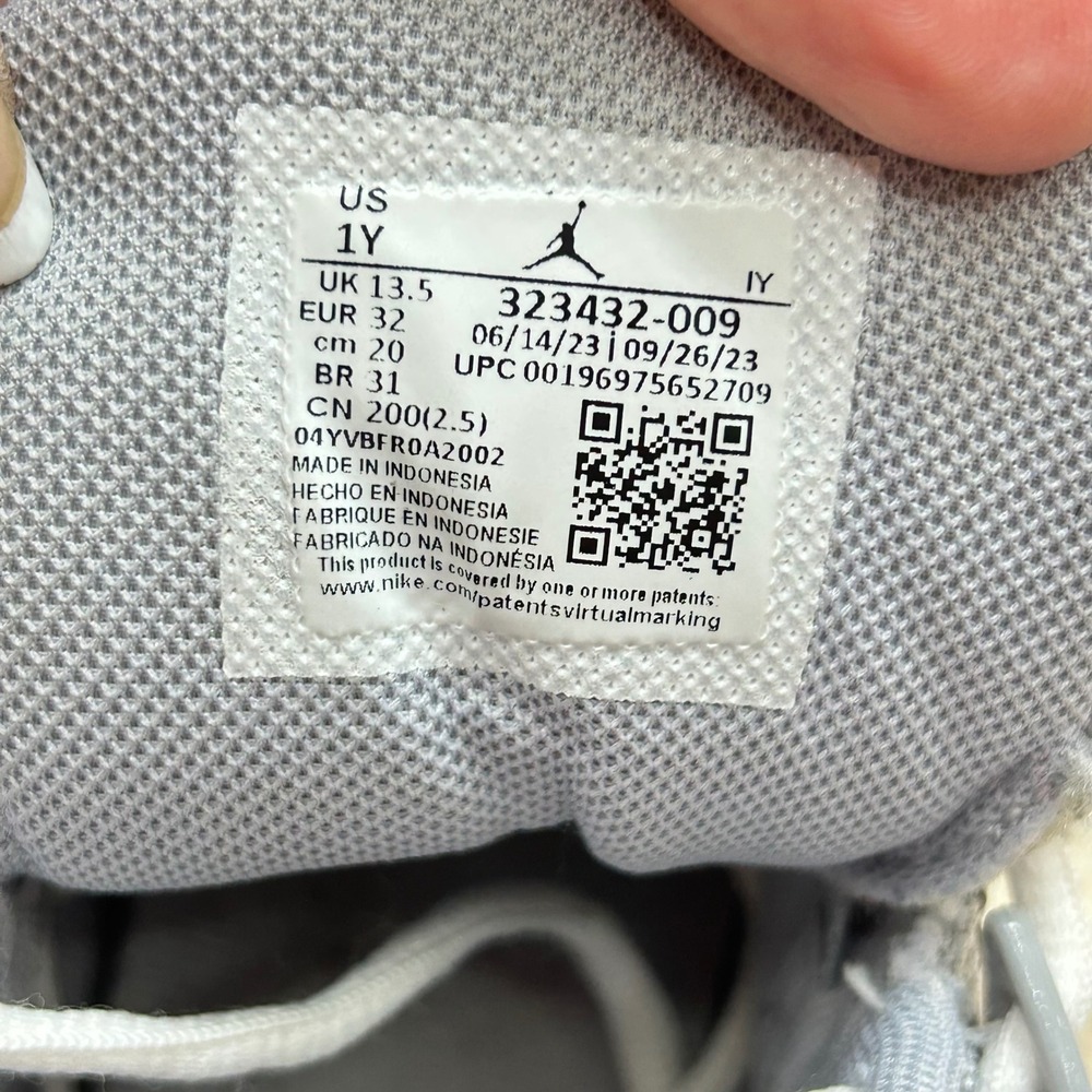 Jordan 6 Rings Youth‎ Sneakers Basketball Shoes Gray White Size 1Y - Picture 6 of 7